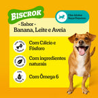 Biscoito Pedigree Biscrok Para Cães Adultos Raças Pequenas  Sabor Banana, Leite e Aveia 500g