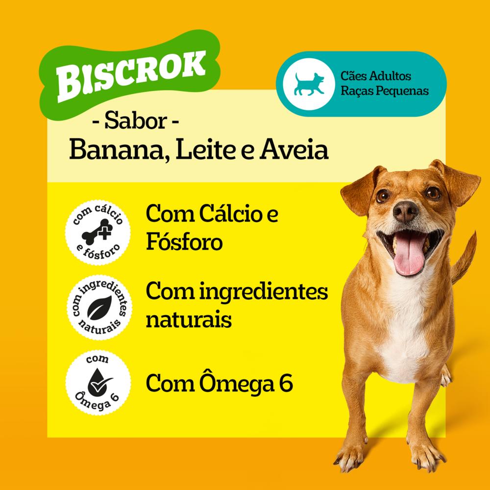 Biscoito Pedigree Biscrok Para Cães Adultos Raças Pequenas  Sabor Banana, Leite e Aveia 500g