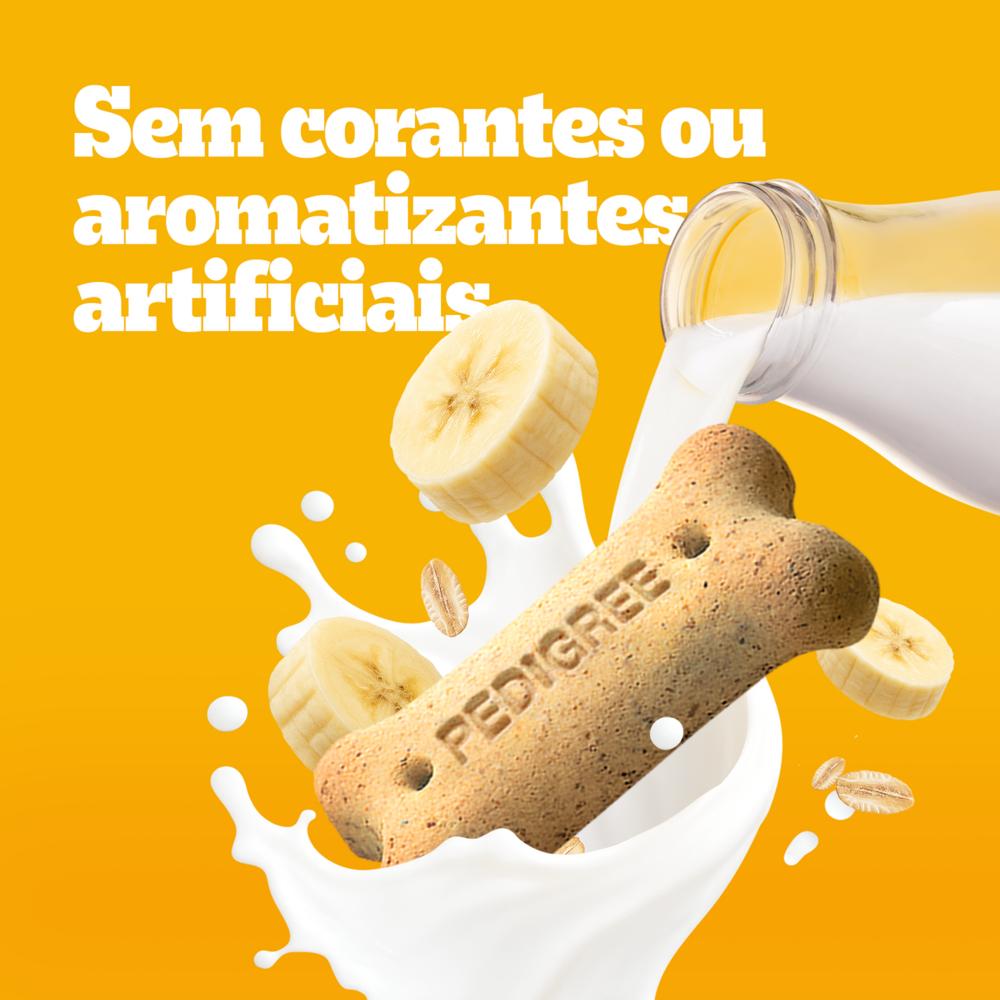 Biscoito Pedigree Biscrok Para Cães Adultos Raças Pequenas  Sabor Banana, Leite e Aveia 500g