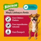 Biscoito Pedigree Biscrok Para Cães Adultos Raças Pequenas  Sabor Maça, Linhaça e Aveia 500g