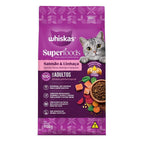 Ração Whiskas Superfoods Salmão e Linhaça Gatos Adultos 900g