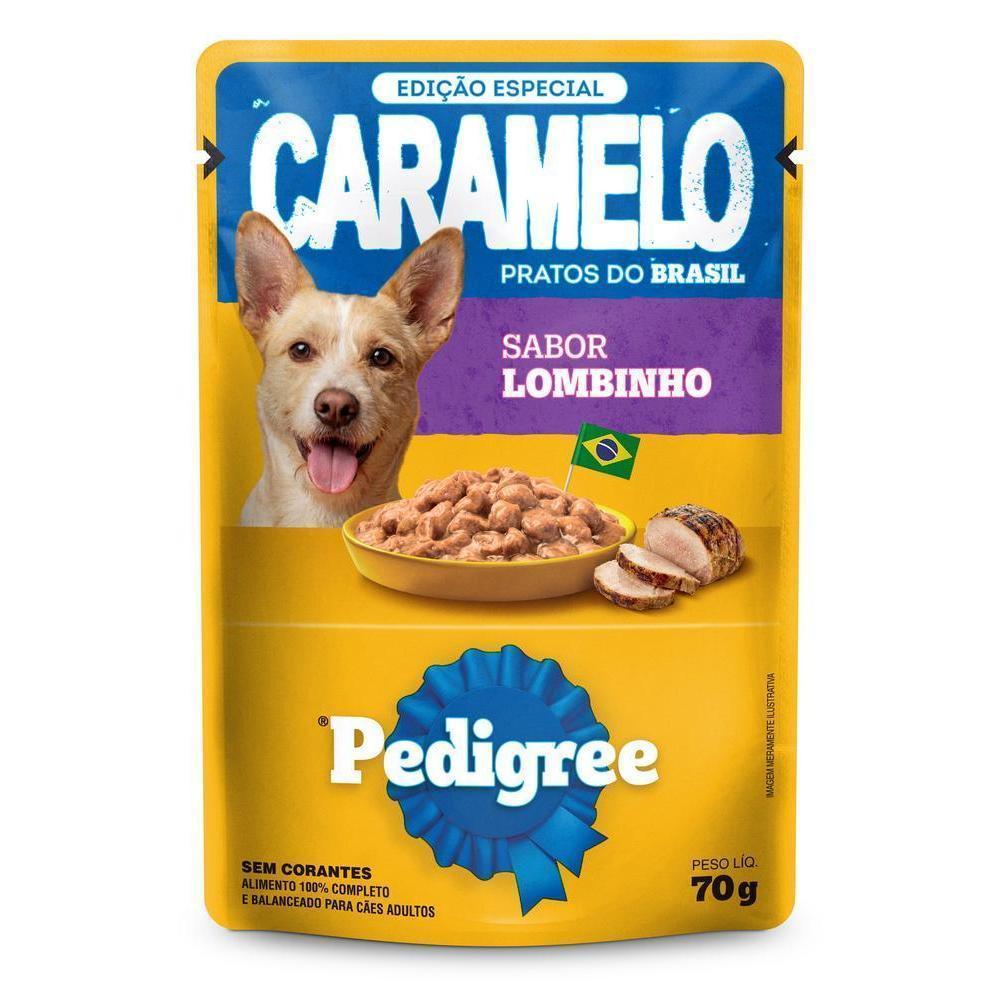 Ração Úmida Pedigree Sachê para Cães Adultos Sabor Lombinho 70g