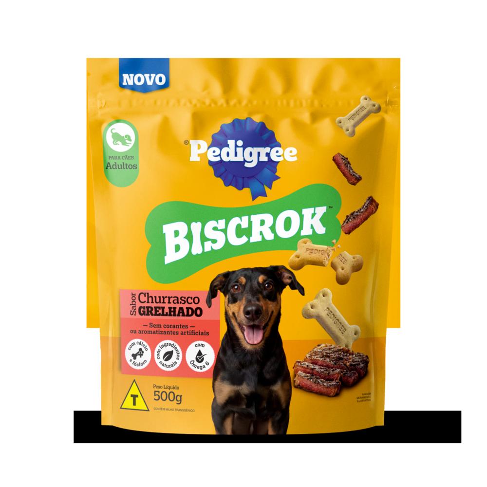 Biscoito Pedigree Biscrok Para Cães Adultos Sabor Churrasco 500 g