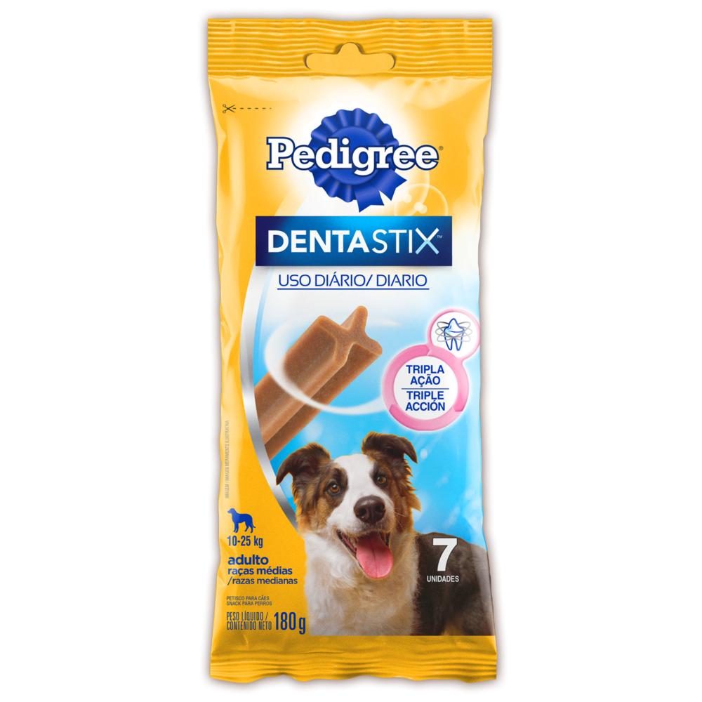 Petisco Pedigree Dentastix Cuidado Oral Para Cães Adultos Raças Médias 7 Unidades