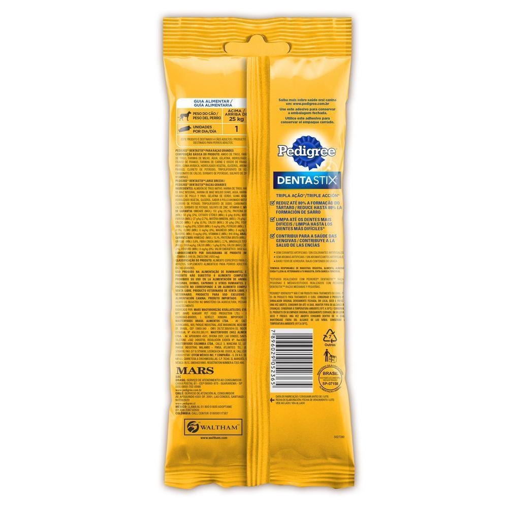 Petisco Pedigree Dentastix Cuidado Oral Para Cães Adultos Raças Grandes 7 Unidades