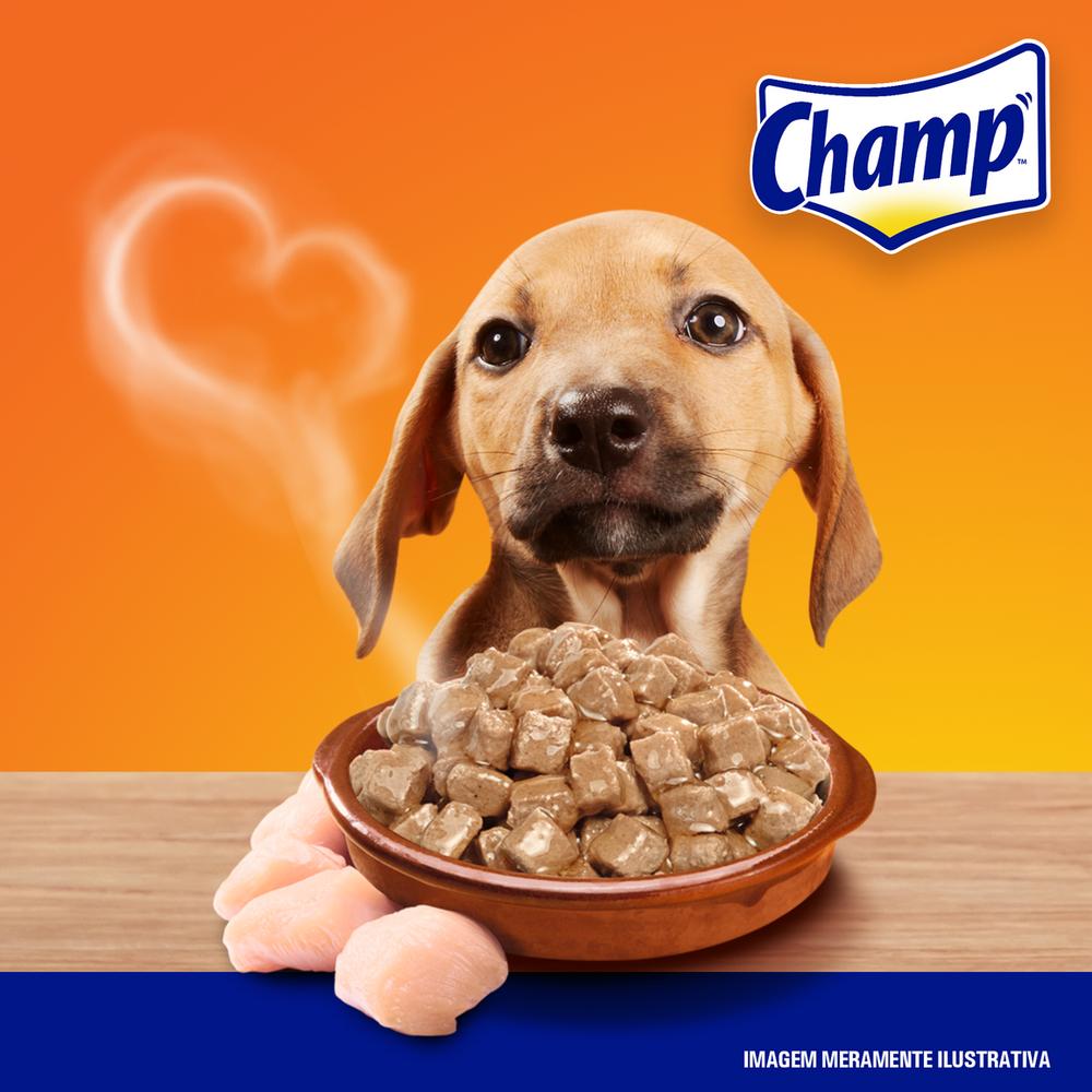 Ração Úmida Champ Sachê Cães Filhotes Sabor Caseiro Frango 85g 1un
