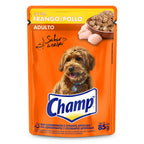 Ração Úmida Champ Sachê Cães Adultos Sabor Caseiro Frango 85g 1un