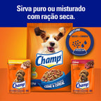 Ração Úmida Champ Sachê Cães Adultos Sabor Caseiro Frango 85g 1un