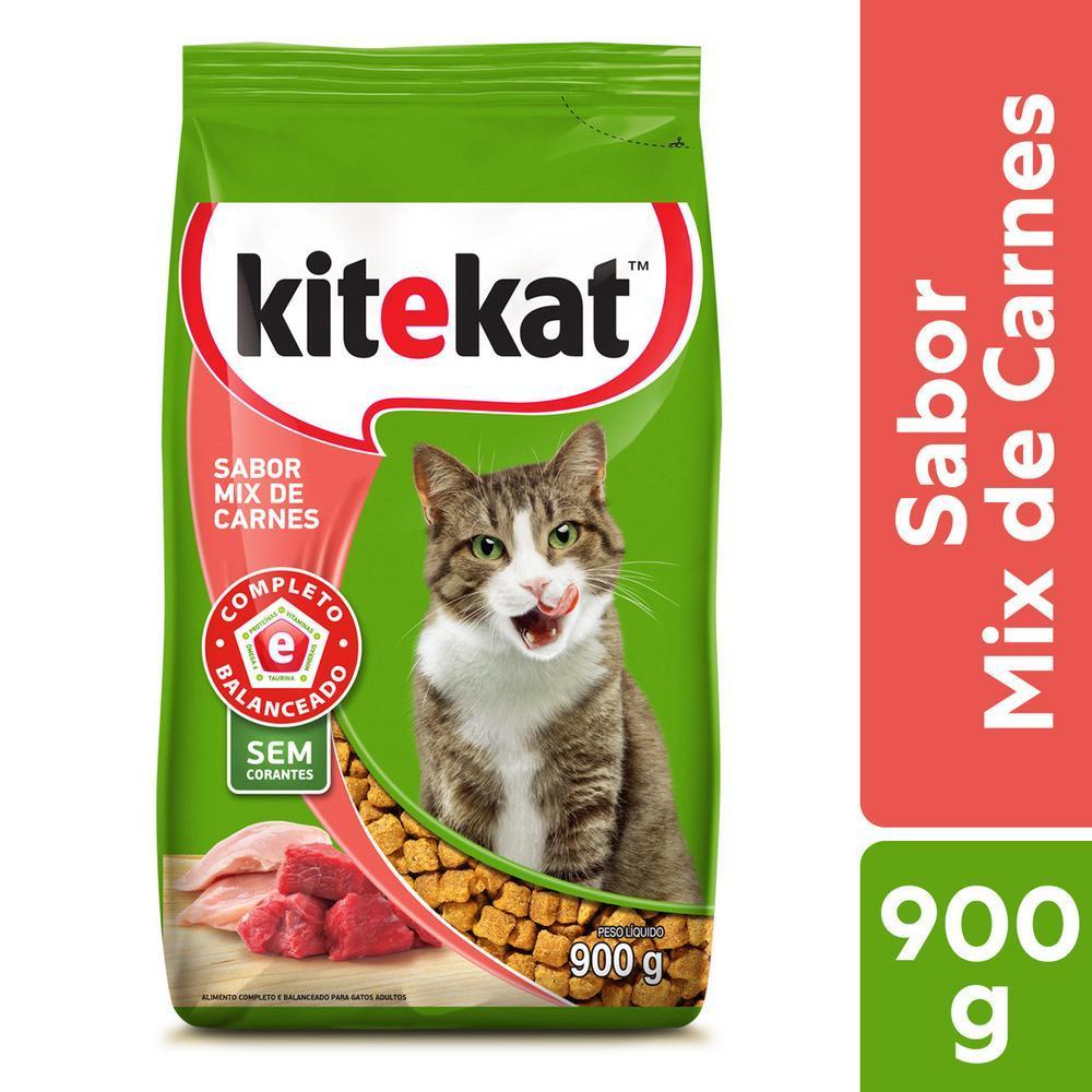 Ração KiteKat Mix de Carnes Para Gatos Adultos 900g