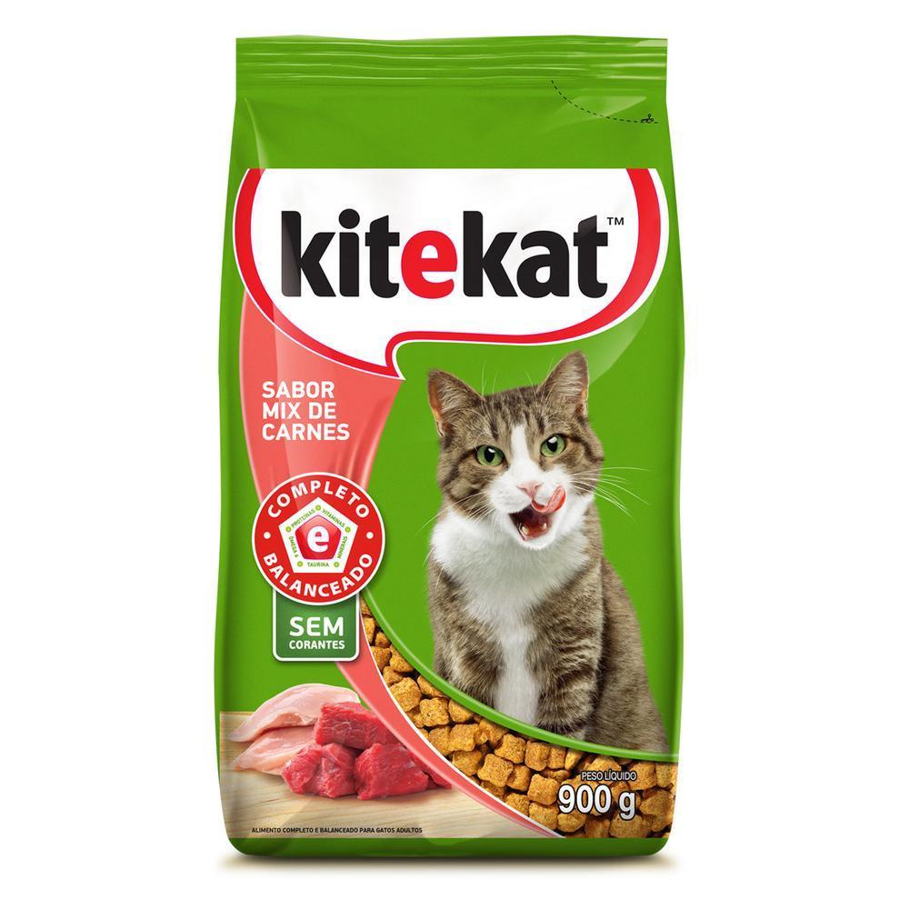 Ração KiteKat Mix de Carnes Para Gatos Adultos 900g