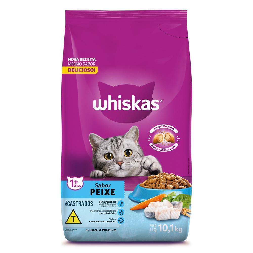 Ração Whiskas Peixe Gatos Adultos Castrados 10,1 kg