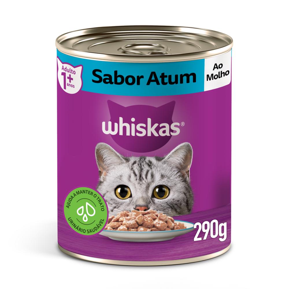 Ração Úmida Whiskas Lata Atum ao Molho para Gatos Adultos 290 g