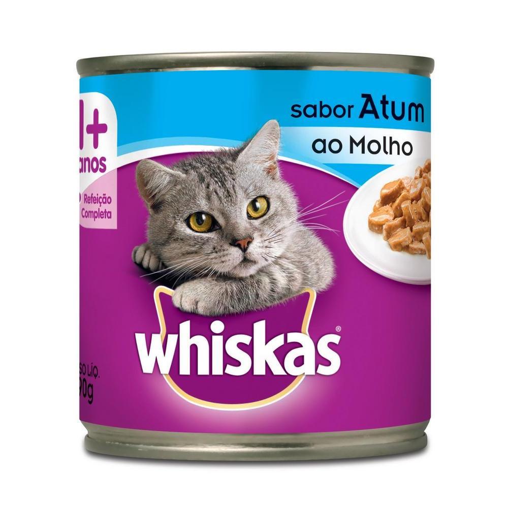 Ração Úmida Whiskas Lata Atum ao Molho para Gatos Adultos 290 g