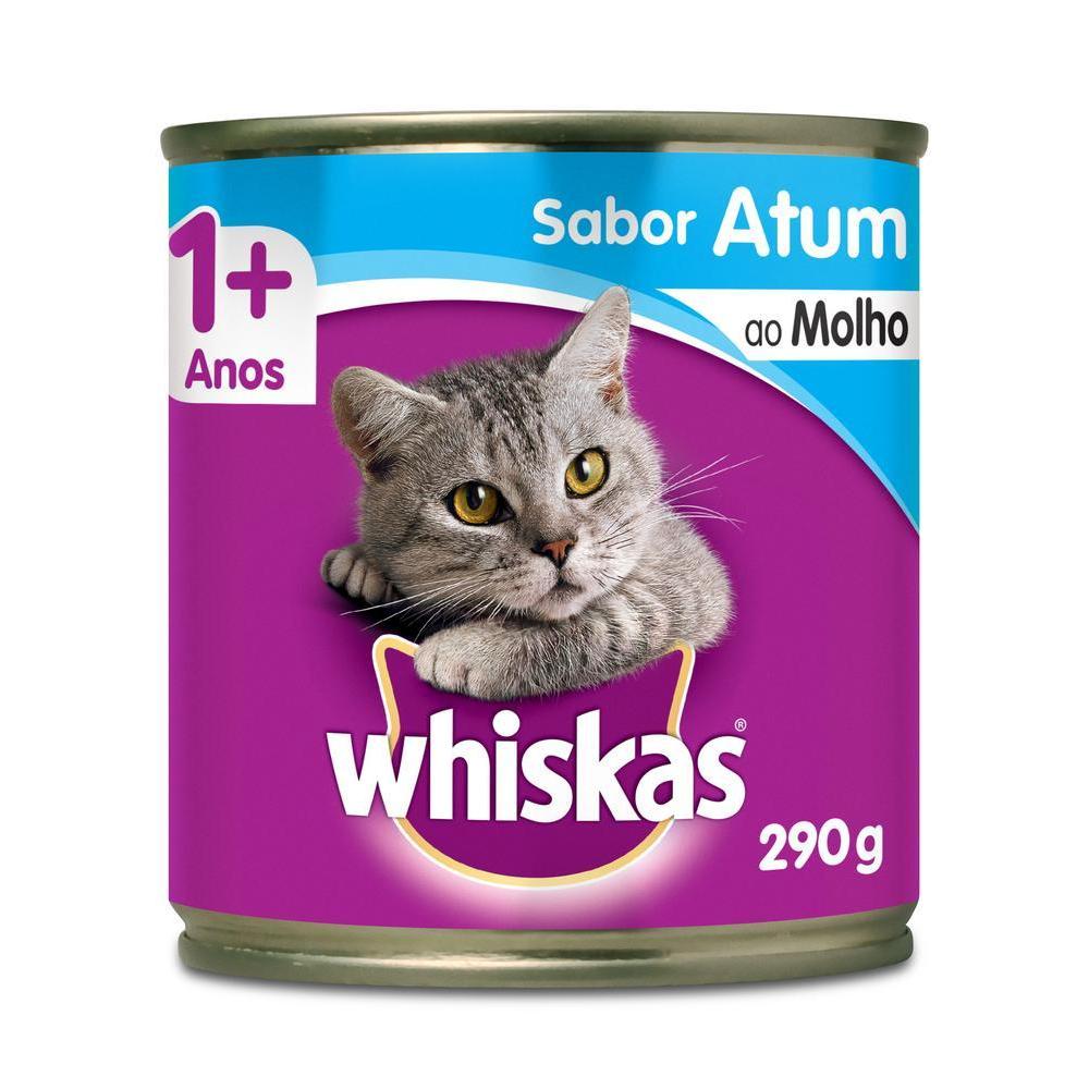 Ração Úmida Whiskas Lata Atum ao Molho para Gatos Adultos 290 g