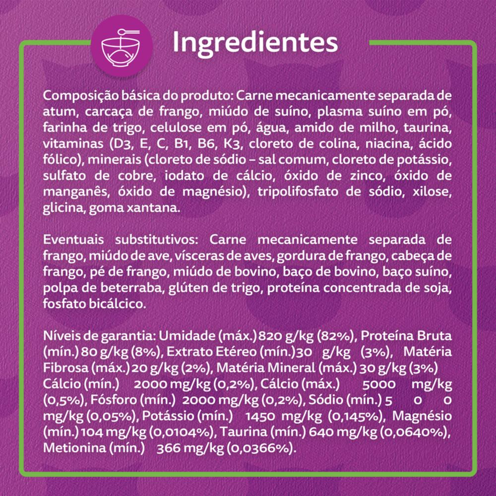 Ração Úmida Whiskas Lata Atum ao Molho para Gatos Adultos 290 g