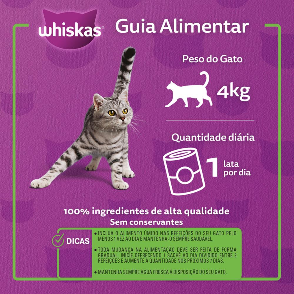 Ração Úmida Whiskas Lata Atum ao Molho para Gatos Adultos 290 g