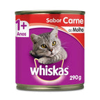 Ração Úmida Whiskas Lata Carne ao Molho para Gatos Adultos 290 g