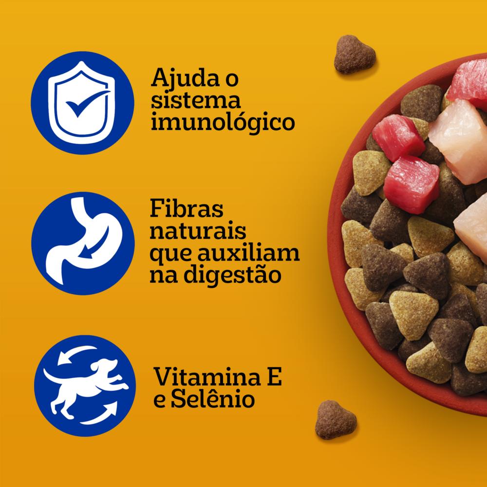 Ração Pedigree Carne Frango e Cereais Cães Adultos Raças Médias e Grandes 10,1 kg
