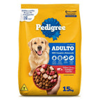 Ração Pedigree Carne Frango e Cereais Cães Adultos Raças Médias e Grandes 15 kg