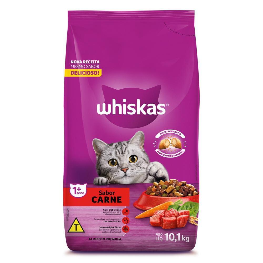Ração Whiskas Carne Gatos Adultos 10,1 kg