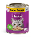 Ração Úmida Whiskas Lata Patê de Frango para Gatos Adultos 290 g