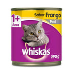 Ração Úmida Whiskas Lata Patê de Frango para Gatos Adultos 290 g
