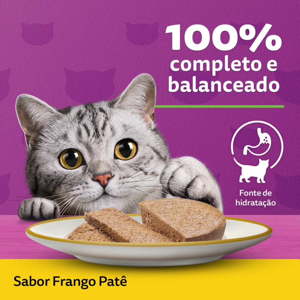 Ração Úmida Whiskas Lata Patê de Frango para Gatos Adultos 290 g