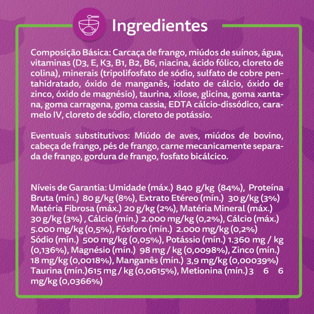 Ração Úmida Whiskas Lata Patê de Frango para Gatos Adultos 290 g