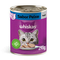 Ração Úmida Whiskas Lata Patê de Peixe para Gatos Adultos 290 g