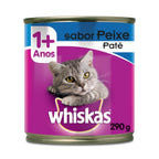 Ração Úmida Whiskas Lata Patê de Peixe para Gatos Adultos 290 g
