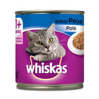 Ração Úmida Whiskas Lata Patê de Peixe para Gatos Adultos 290 g