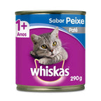 Ração Úmida Whiskas Lata Patê de Peixe para Gatos Adultos 290 g