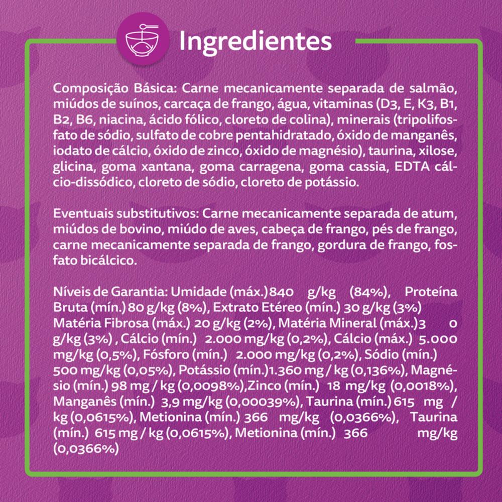 Ração Úmida Whiskas Lata Patê de Peixe para Gatos Adultos 290 g