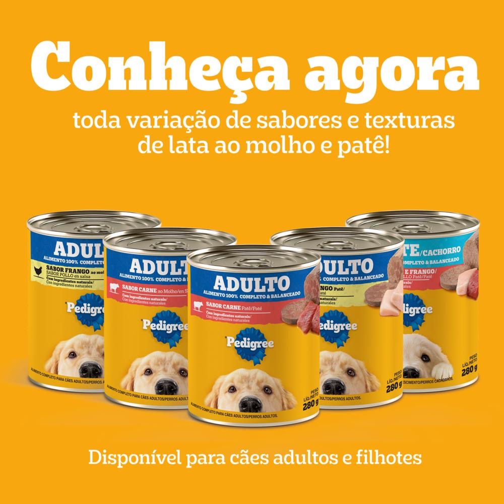 Ração Úmida para Cachorros Adultos Sabor Patê de Carne Pedigree 280G