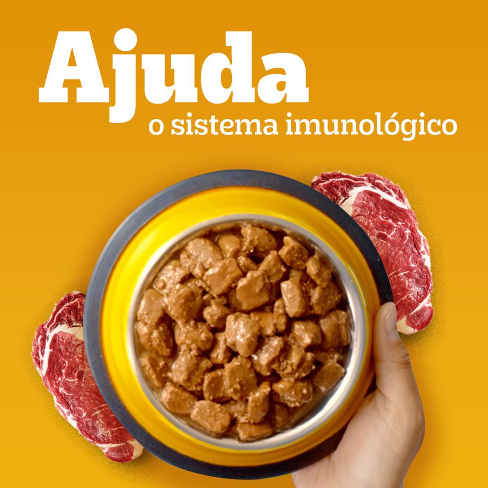 Ração Úmida Pedigree Sachê High Protein Cães Adultos Porco e Carne Ao Molho 85 g