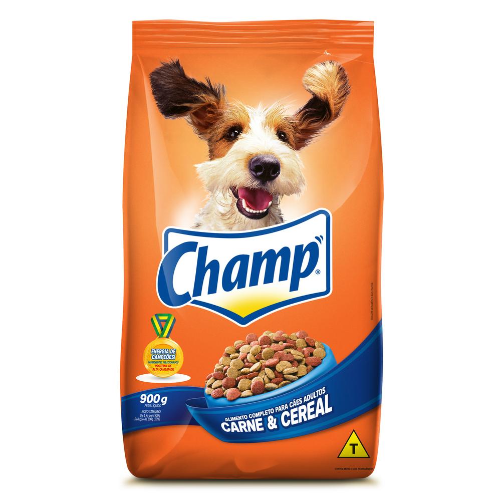 Ração Champ Carne e Cereal Para Cães Adultos 900g