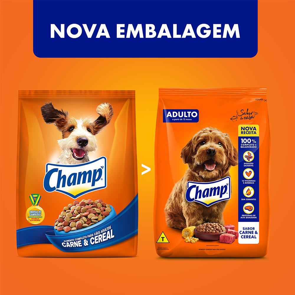 Ração Champ Carne e Cereal Para Cães Adultos 900g