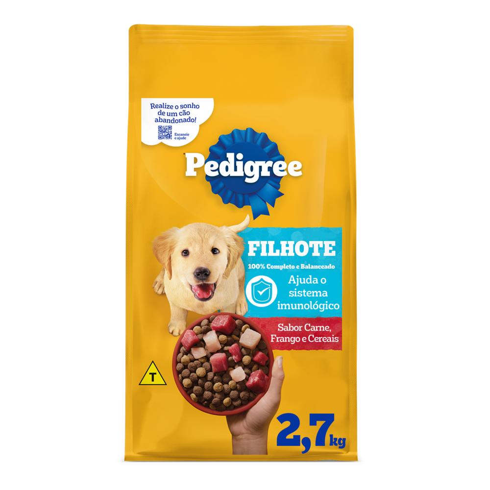 Ração Pedigree Carne Frango e Cereais Cães Filhotes 2,7 kg