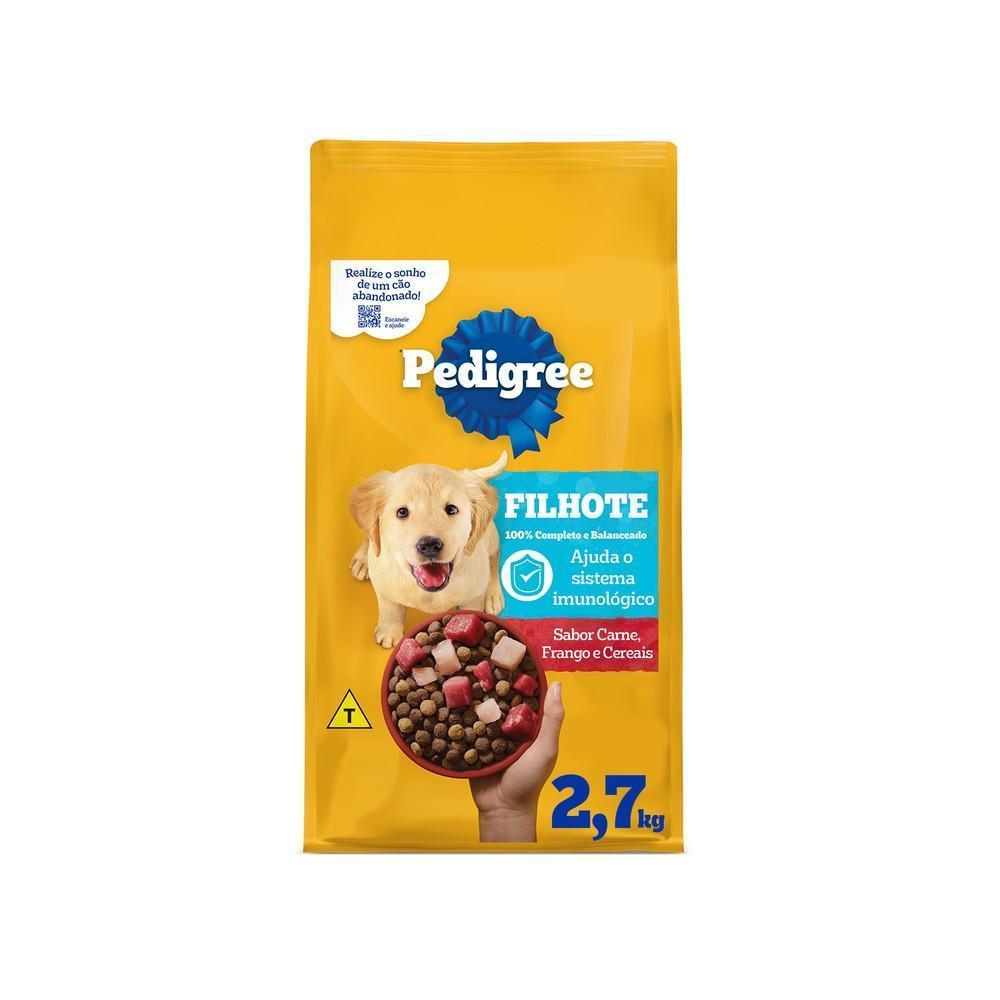 Ração Pedigree Carne Frango e Cereais Cães Filhotes 2,7 kg
