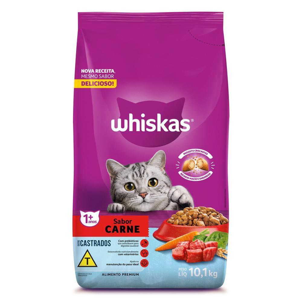 Ração Whiskas Carne Gatos Adultos Castrados 10,1 kg