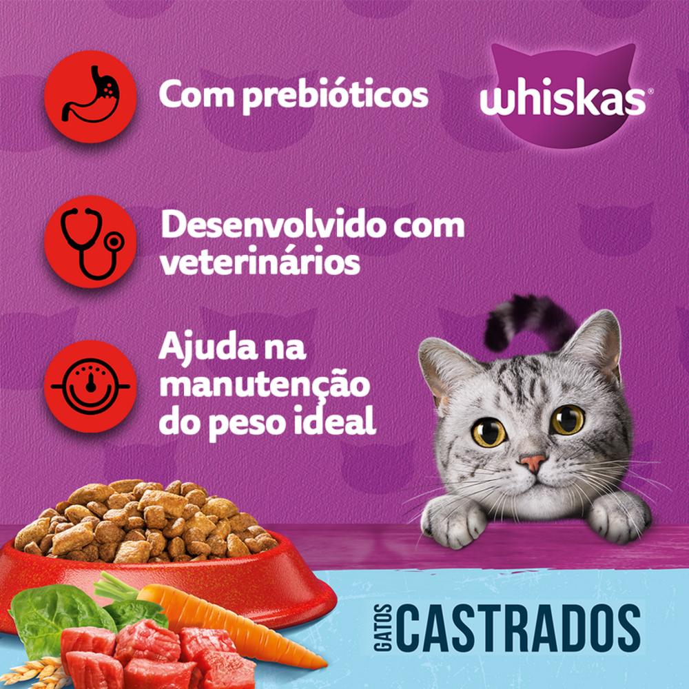 Ração Whiskas Carne Gatos Adultos Castrados 10,1 kg