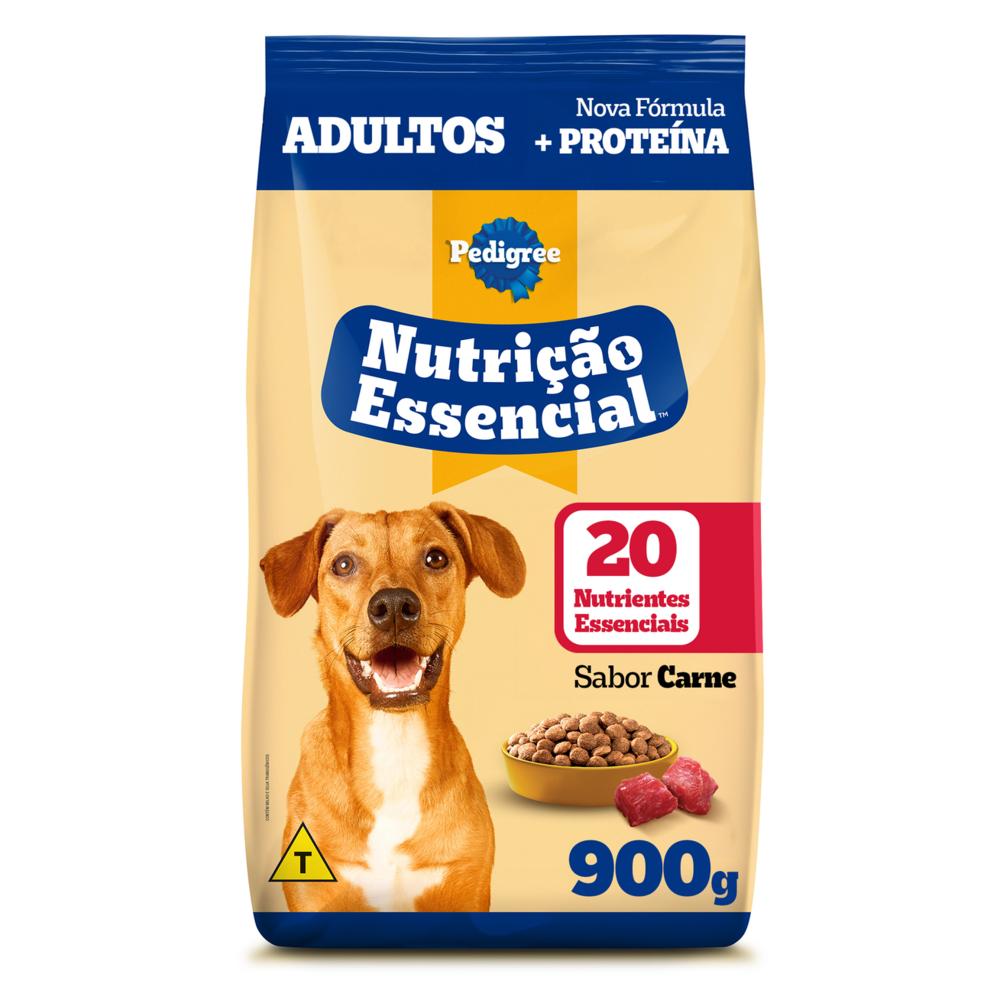 Ração Pedigree Nutrição Essencial Carne Para Cães Adultos 900 g