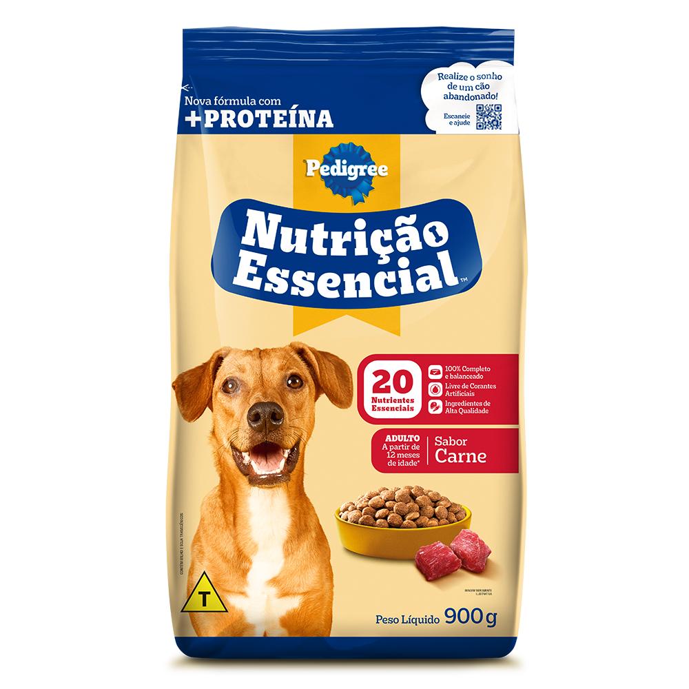 Ração Pedigree Nutrição Essencial Carne Para Cães Adultos 900 g