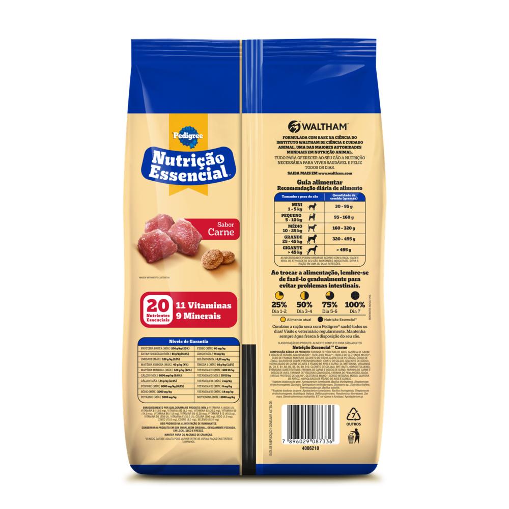 Ração Pedigree Nutrição Essencial Carne Para Cães Adultos 900 g