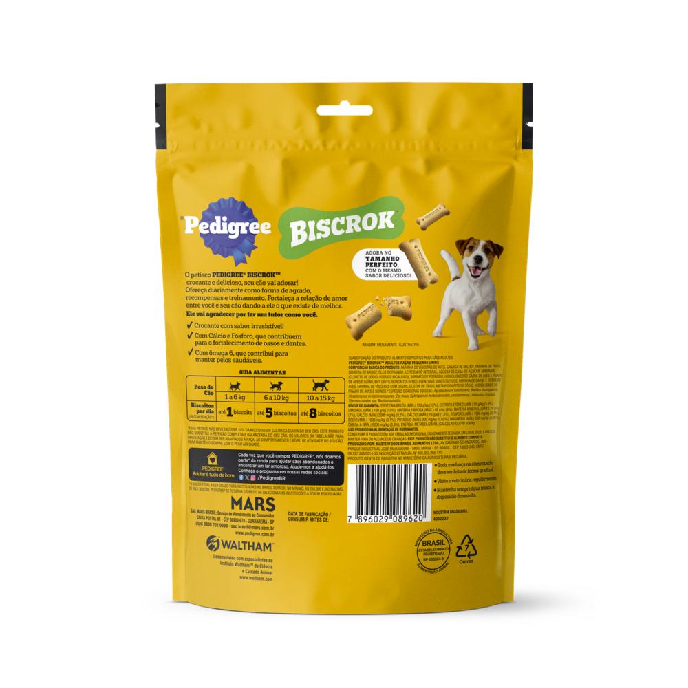 Biscoito Pedigree Biscrok Para Cães Adultos Raças Pequenas 150 g
