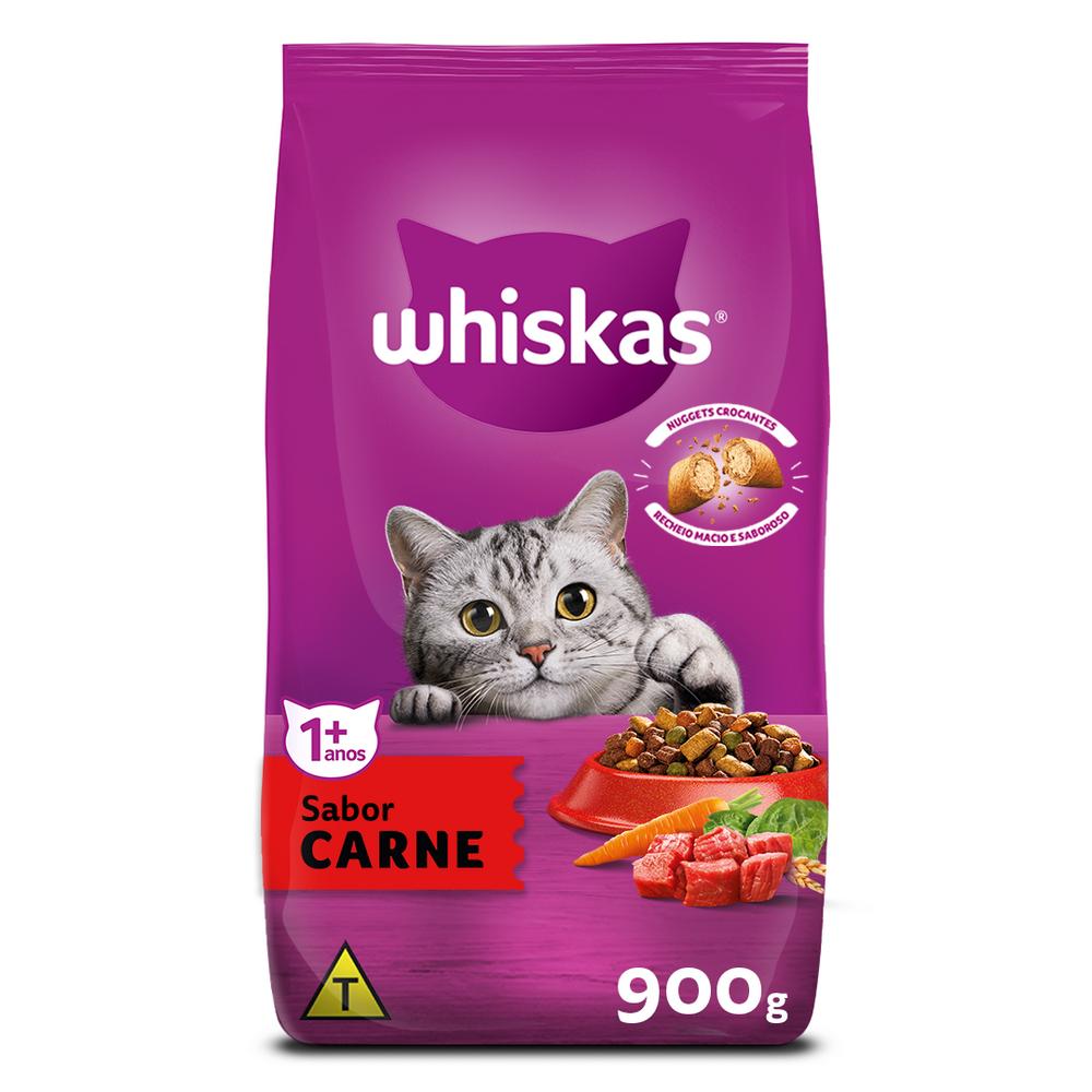 Ração Whiskas Carne Gatos Adultos 900 g