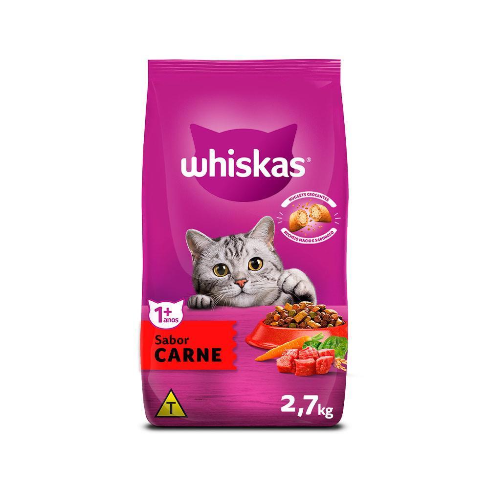 Ração Whiskas Carne Gatos Adultos 2,7kg
