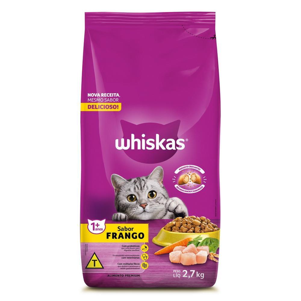 Ração Para Gatos Adultos Whiskas Frango 2.7kg