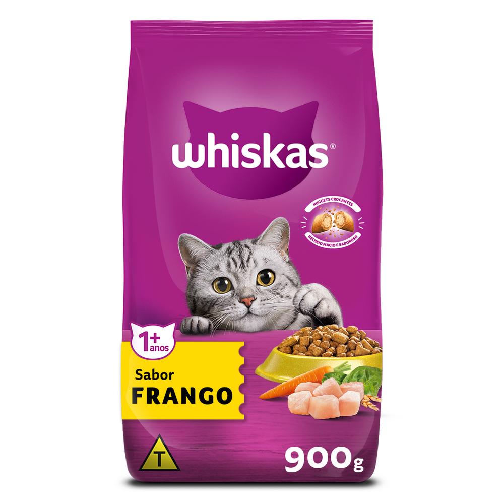 Ração Para Gatos Adultos Whiskas Frango 900g