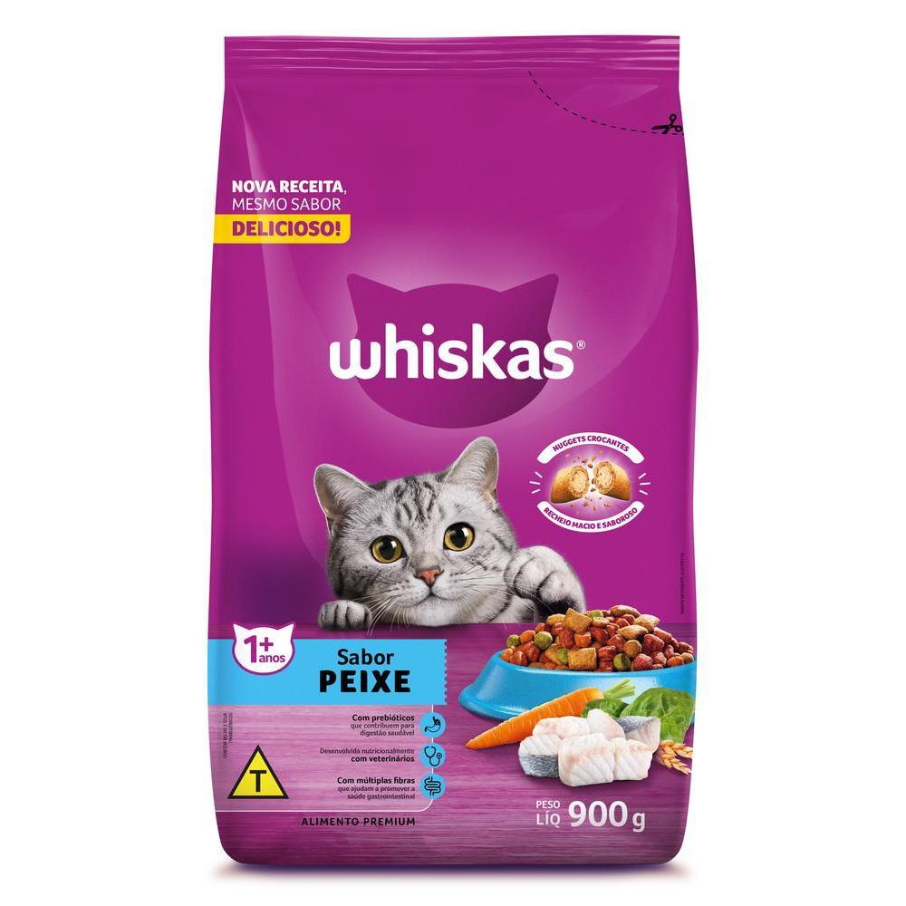 Ração Whiskas Peixe Gatos Adultos 900 g